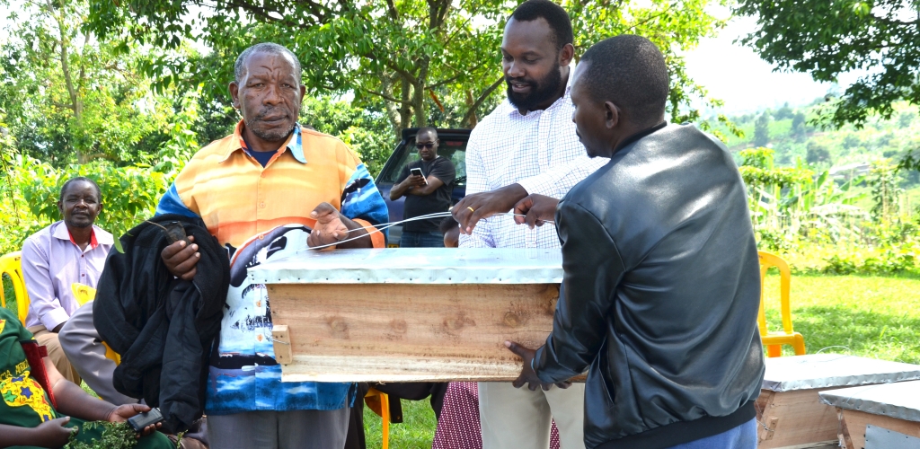 Bee keepers in Bunyangabu district have received 70 bee hives from the district production department to boost honey production